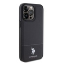Apple iPhone 15 Pro Max Uyumlu Kılıf U.S. Polo Assn. Orjinal Lisanslı Suni Deri Arka Yüzey Baskı Logolu Örgü Desenli Kapak - 10