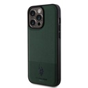 Apple iPhone 15 Pro Max Uyumlu Kılıf U.S. Polo Assn. Orjinal Lisanslı Suni Deri Arka Yüzey Baskı Logolu Örgü Desenli Kapak - 15