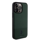 Apple iPhone 15 Pro Max Uyumlu Kılıf U.S. Polo Assn. Orjinal Lisanslı Suni Deri Arka Yüzey Baskı Logolu Örgü Desenli Kapak - 17