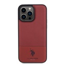 Apple iPhone 15 Pro Max Uyumlu Kılıf U.S. Polo Assn. Orjinal Lisanslı Suni Deri Arka Yüzey Baskı Logolu Örgü Desenli Kapak - 23