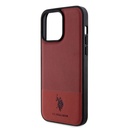 Apple iPhone 15 Pro Max Uyumlu Kılıf U.S. Polo Assn. Orjinal Lisanslı Suni Deri Arka Yüzey Baskı Logolu Örgü Desenli Kapak - 26