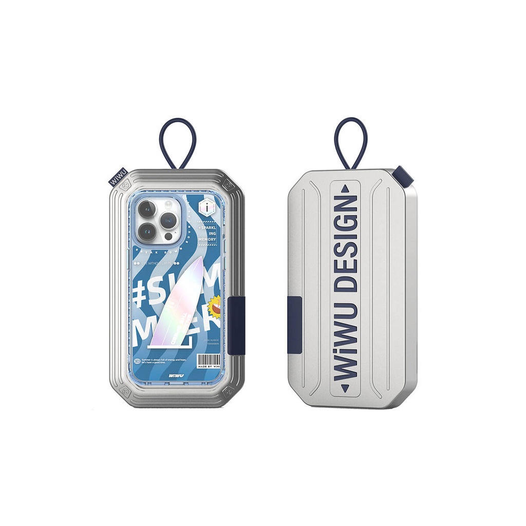 Apple iPhone 15 Pro Uyumlu Kılıf Çift Katman Desenli Wiwu Summer Serisi Kapak - 1