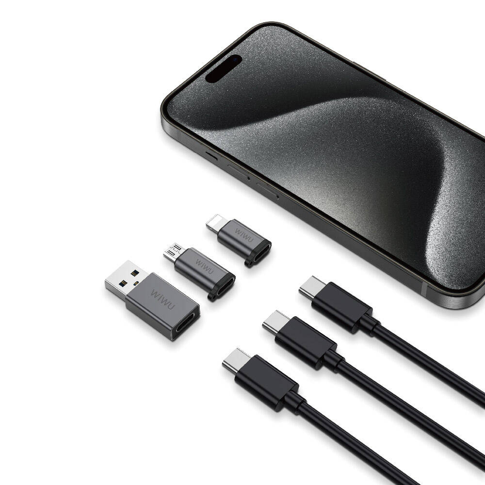 Wiwu Wi-C031 Concise Serisi 3in1 Type-C to USB-A/Type-C/Lightning Adaptör Paketi - 5