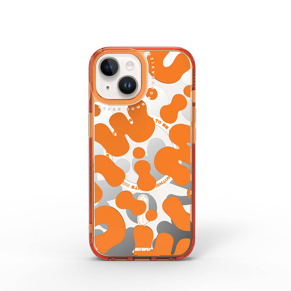 Apple iPhone 15 Uyumlu Kılıf Magsafe Şarj Özellikli Boya Desenli Wiwu Fluorescent G Serisi Kapak - 15