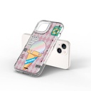 Apple iPhone 15 Uyumlu Kılıf Çift Katman Desenli Wiwu Summer Serisi Kapak - 1