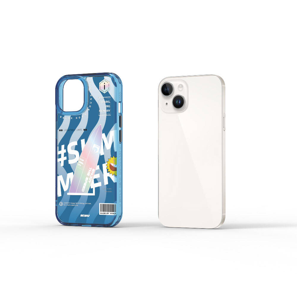 Apple iPhone 15 Uyumlu Kılıf Çift Katman Desenli Wiwu Summer Serisi Kapak - 5