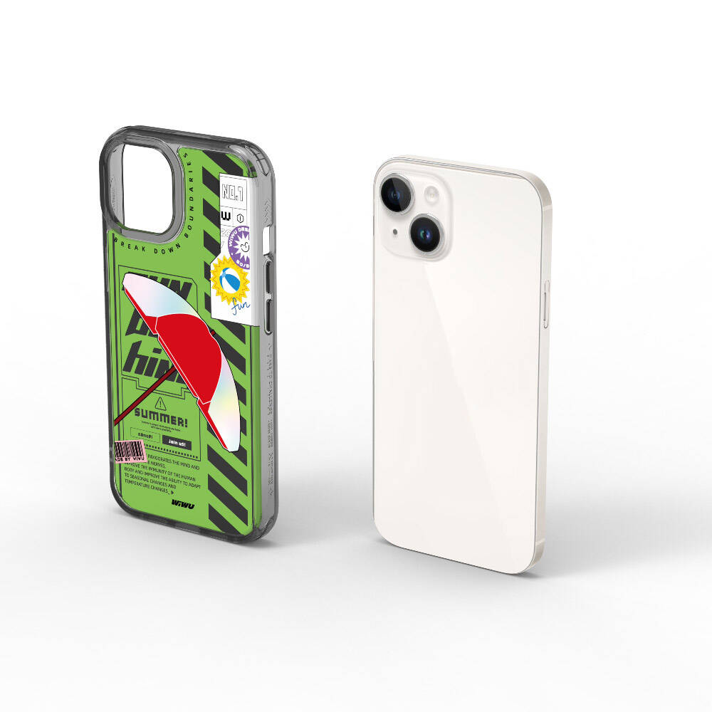 Apple iPhone 15 Uyumlu Kılıf Çift Katman Desenli Wiwu Summer Serisi Kapak - 8