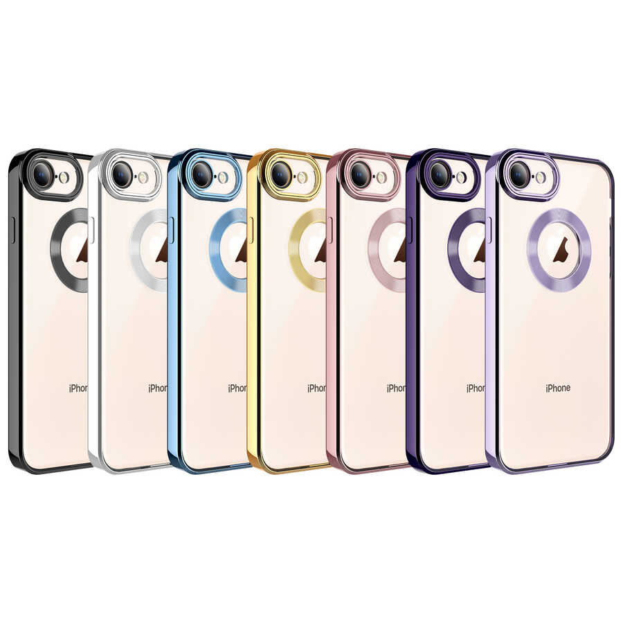 Apple iPhone SE 2022 Uyumlu Kılıf Kamera Korumalı Logo Gösteren Zore Omega Kapak - 1