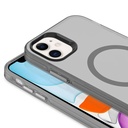 Apple iPhone 11 Uyumlu Kılıf Zore Magsafe Şarj Özellikli Buzlu Transparan C-Pro Sert Kapak - 3