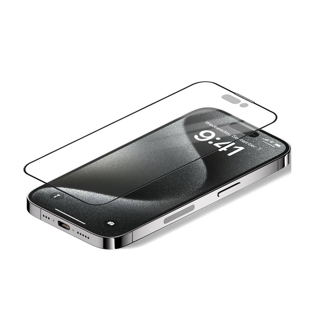 Apple iPhone 15 Pro Uyumlu Wiwu iVista Screen Matte Ultra Güçlü Temperli Mat Ekran Koruyucu - 4