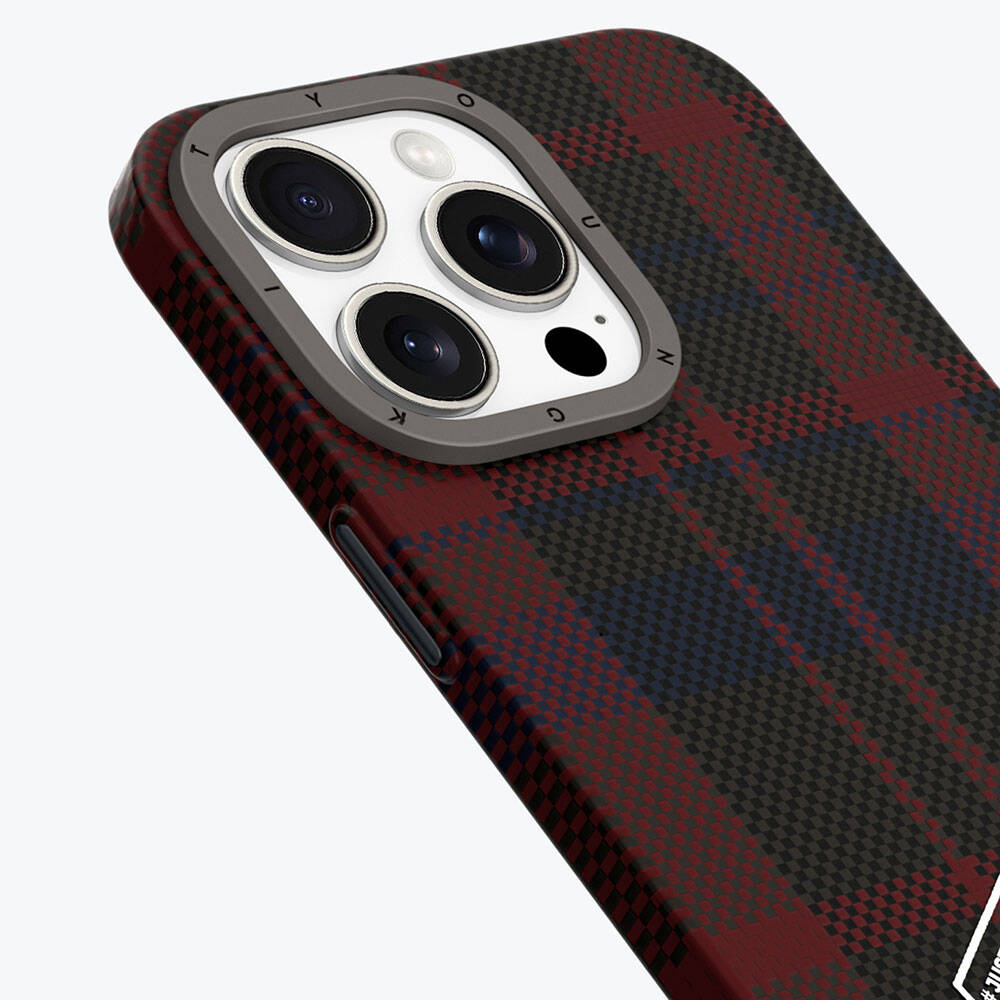 Apple iPhone 14 Pro Uyumlu Kılıf Ekose Desenli Youngkit Gezhi Serisi Kapak - 9