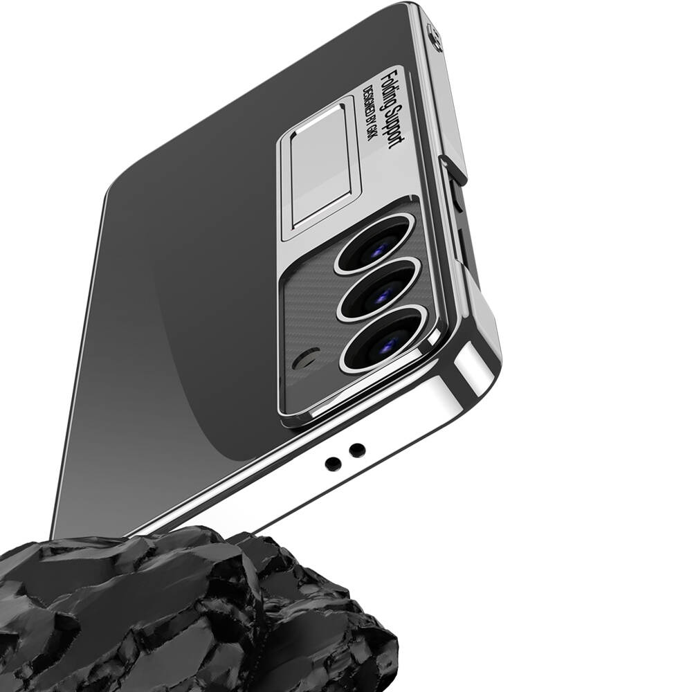 Samsung Galaxy S24 Uyumlu Kılıf Kamera Korumalı Şeffaf Tasarımlı Zore Lego Standlı Kapak - 4