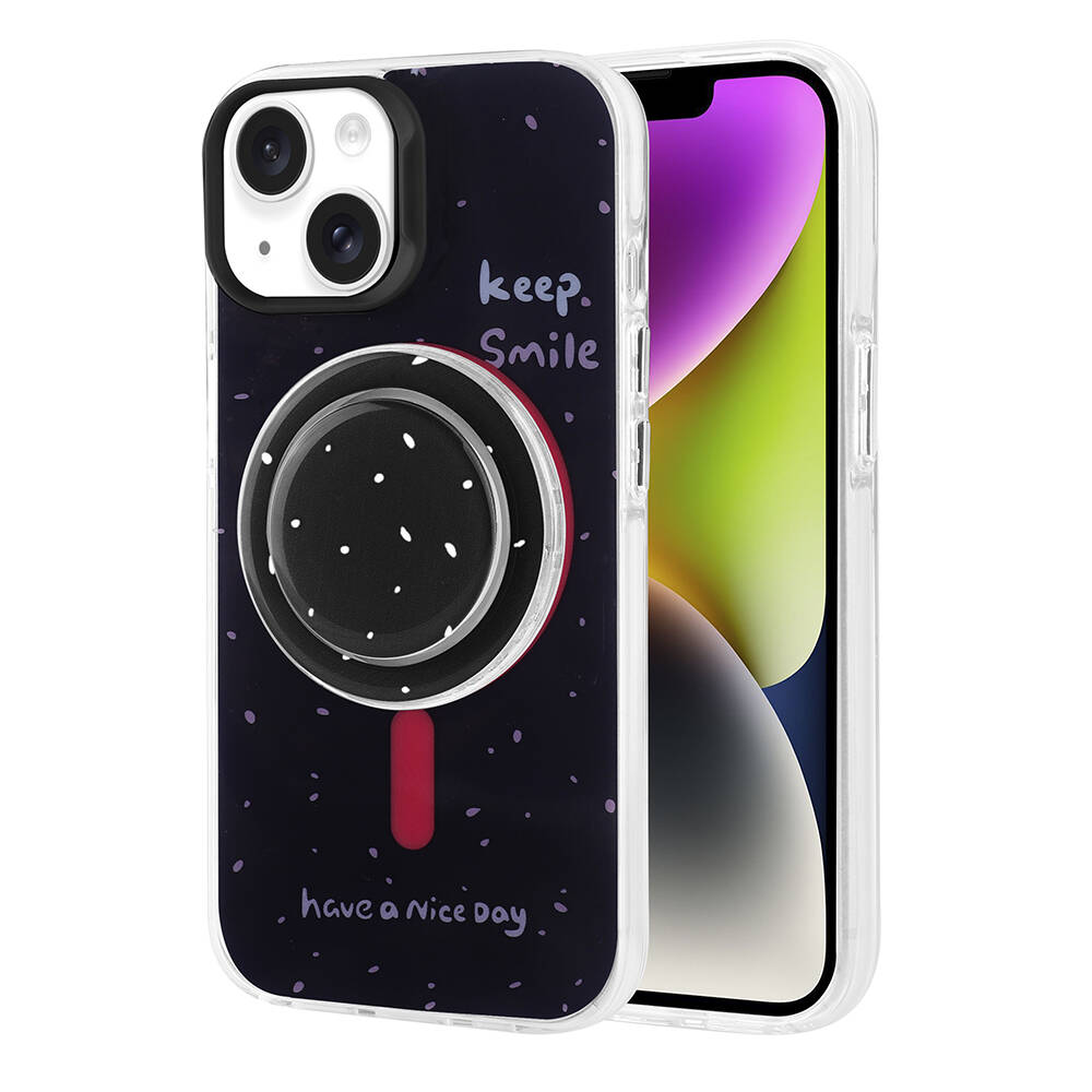 Apple iPhone 14 Uyumlu Kılıf Magsafe Şarj Özellikli Tak-Çıkar Pop Soketli Zore Tiktok Kapak - 2