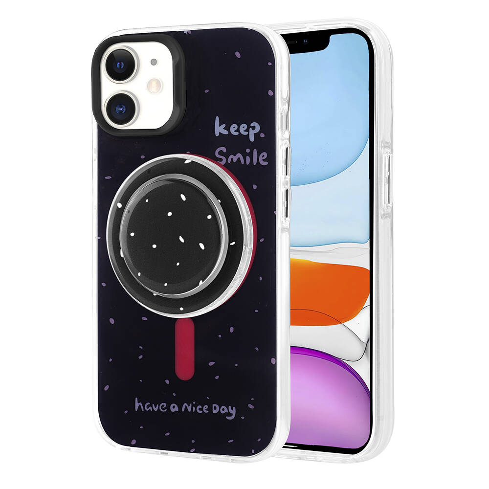 Apple iPhone 11 Uyumlu Kılıf Magsafe Şarj Özellikli Tak-Çıkar Pop Soketli Zore Tiktok Kapak - 10