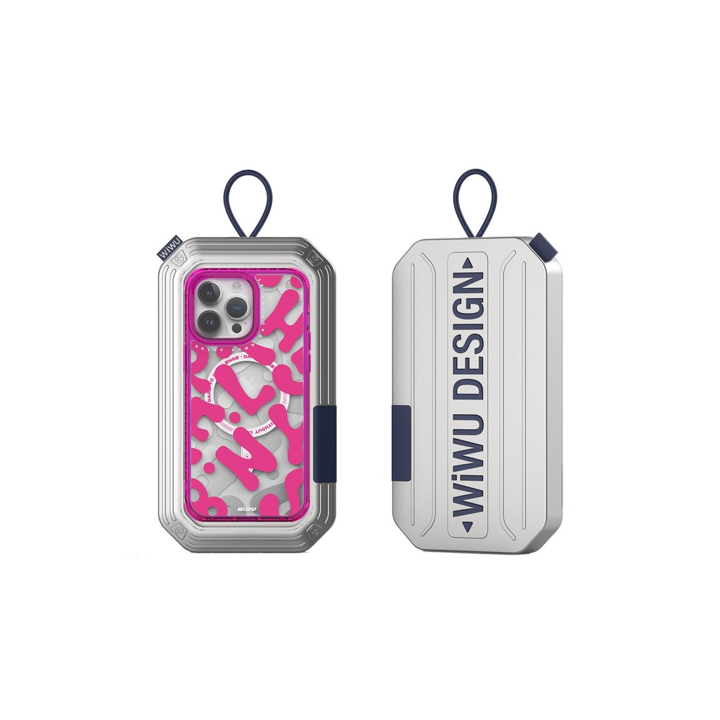 Apple iPhone 15 Pro Max Uyumlu Kılıf Magsafe Şarj Özellikli Boya Desenli Wiwu Fluorescent G Serisi Kapak - 19