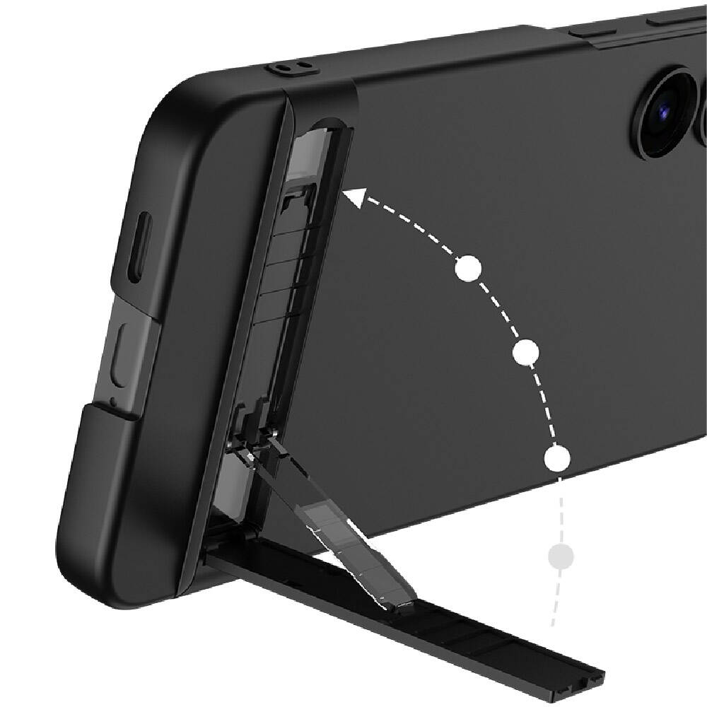 Samsung Galaxy S24 Plus Uyumlu Kılıf Zore Kamera Korumalı Dikey Standlı Ays Kapak - 1