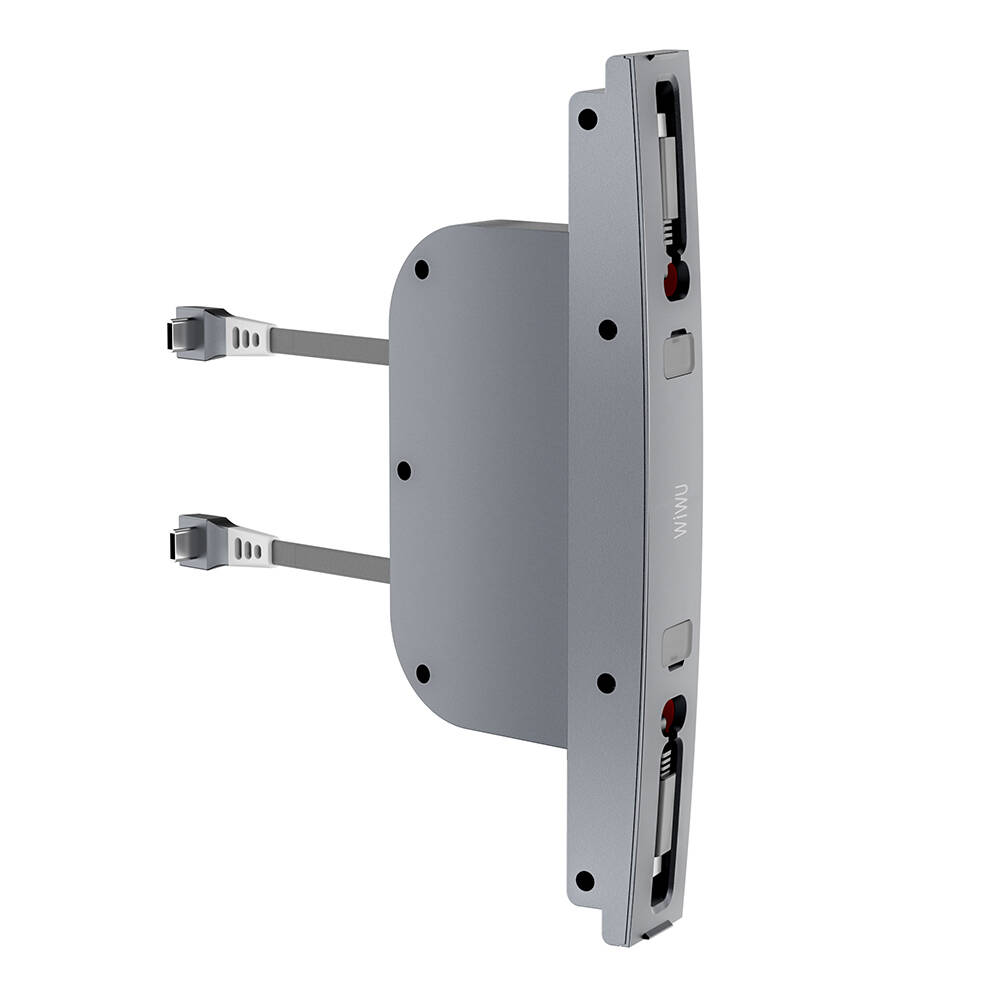 Wiwu Wi-DS001 Tesla Uyumlu Type-C Lightning USB-A Akıllı Araç İçi Şarj İstasyonu 60W - 1