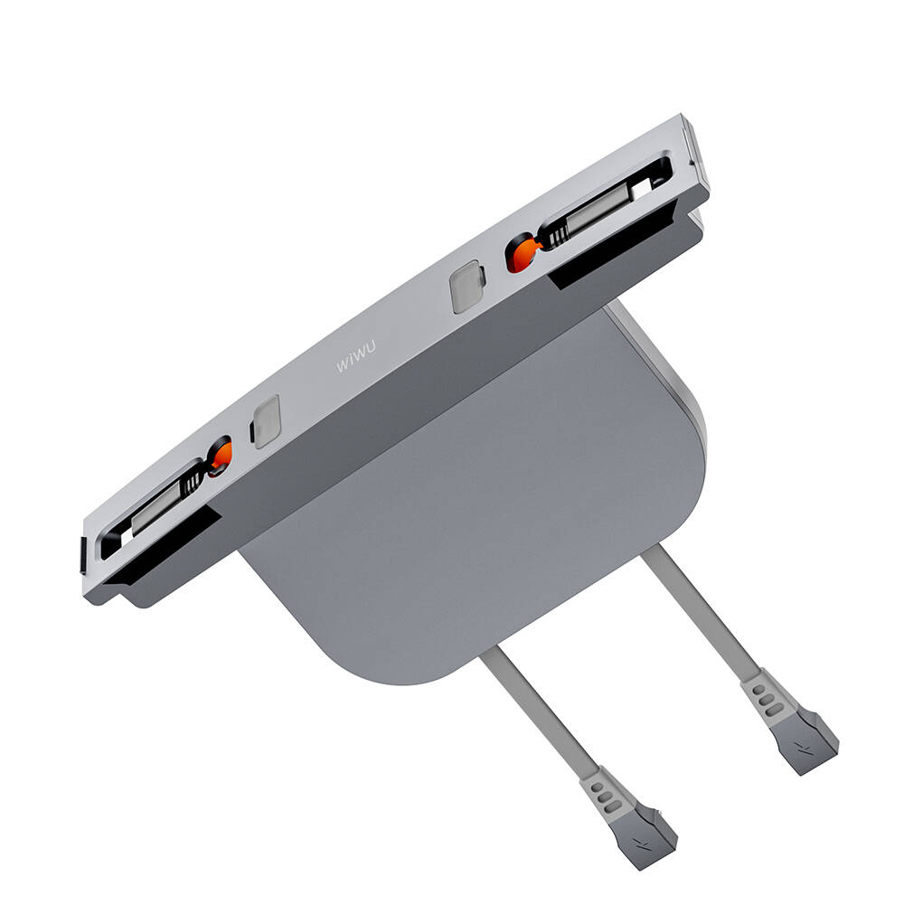 Wiwu Wi-DS001 Tesla Uyumlu Type-C Lightning USB-A Akıllı Araç İçi Şarj İstasyonu 60W - 2