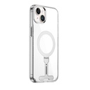 Apple iPhone 15 Plus Uyumlu Kılıf Wiwu FYY-014 Magsafe Şarj Özellikli Alüminyum Alaşım Metal Standlı Şeffaf Kapak - 1