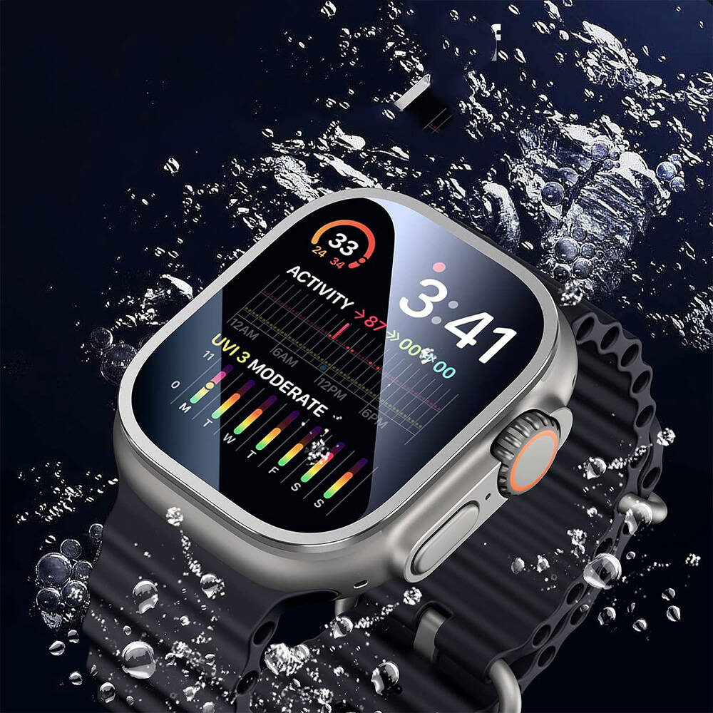 Apple Watch Ultra 49mm Uyumlu Wiwu Wi-JD106 Easy Install Akıllı Saat Temperli Cam Ekran Koruyucu - 6