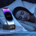 Wiwu Wi-W011 Platinum 3in1 Dijital Saatli ve Alarmlı Hızlı Şarj Özellikli Magnetik Kablosuz Şarj Standı - 3