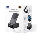 Wiwu Wi-W011 Platinum 3in1 Dijital Saatli ve Alarmlı Hızlı Şarj Özellikli Magnetik Kablosuz Şarj Standı - 7
