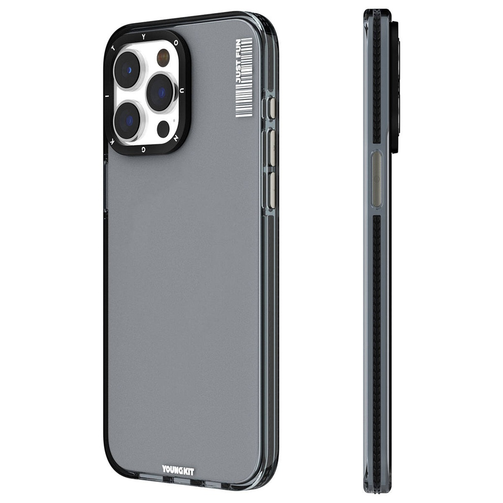 Apple iPhone 15 Pro Uyumlu Kılıf Pürüzsüz Düz Arka Yüzey YoungKit Crystal Color Serisi Kapak - 1