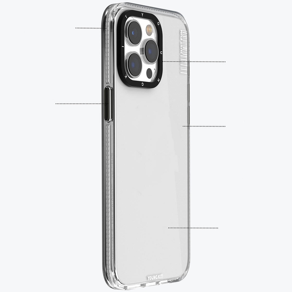 Apple iPhone 15 Pro Uyumlu Kılıf Pürüzsüz Düz Arka Yüzey YoungKit Crystal Color Serisi Kapak - 5
