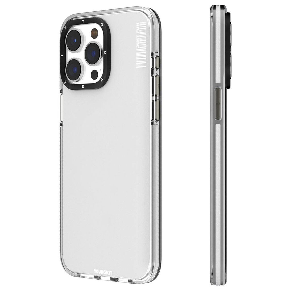 Apple iPhone 15 Pro Max Uyumlu Kılıf Pürüzsüz Düz Arka Yüzey YoungKit Crystal Color Serisi Kapak - 3