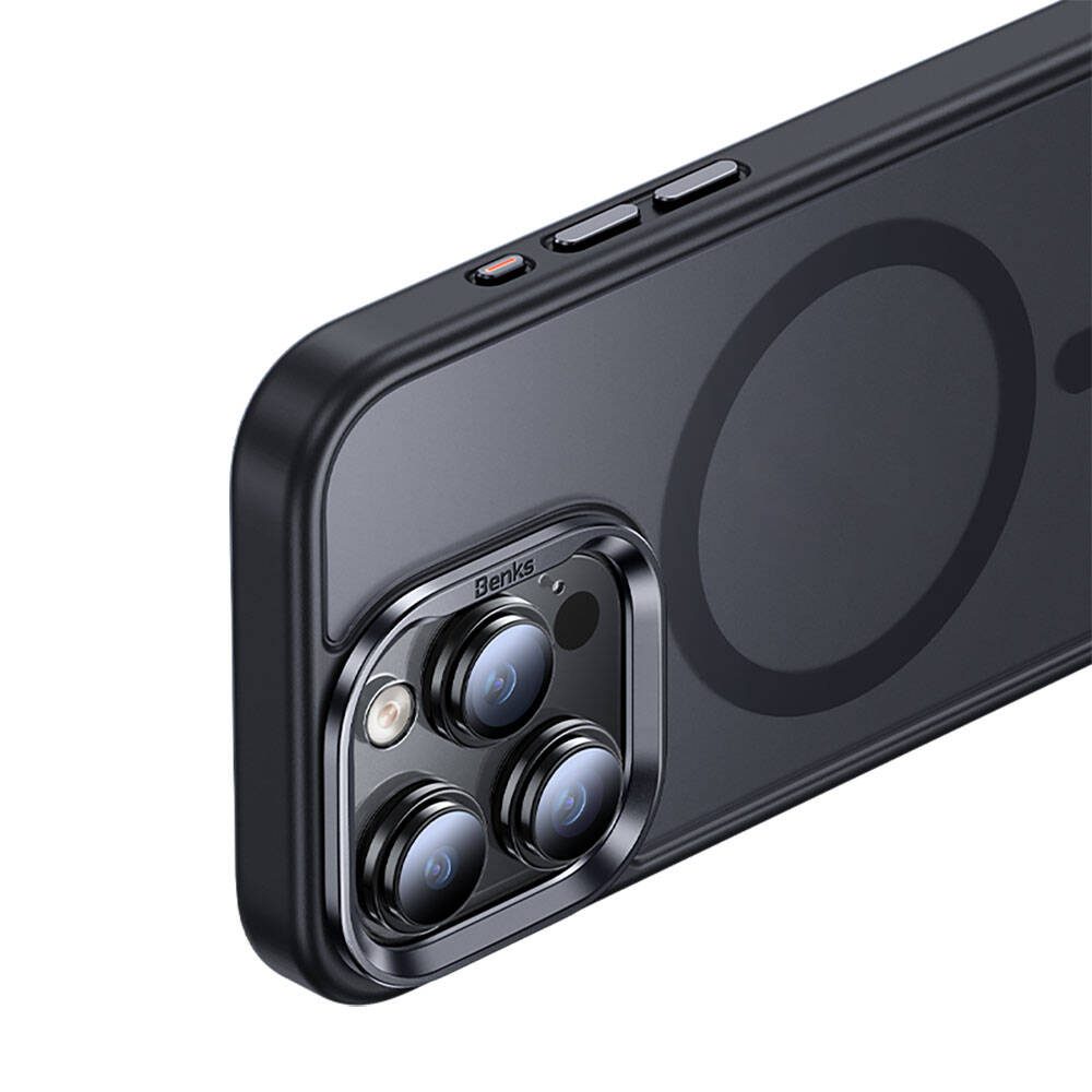 Apple iPhone 15 Pro Max Uyumlu Kılıf Magsafe Şarj Özellikli Benks Mist Protective Kapak - 1
