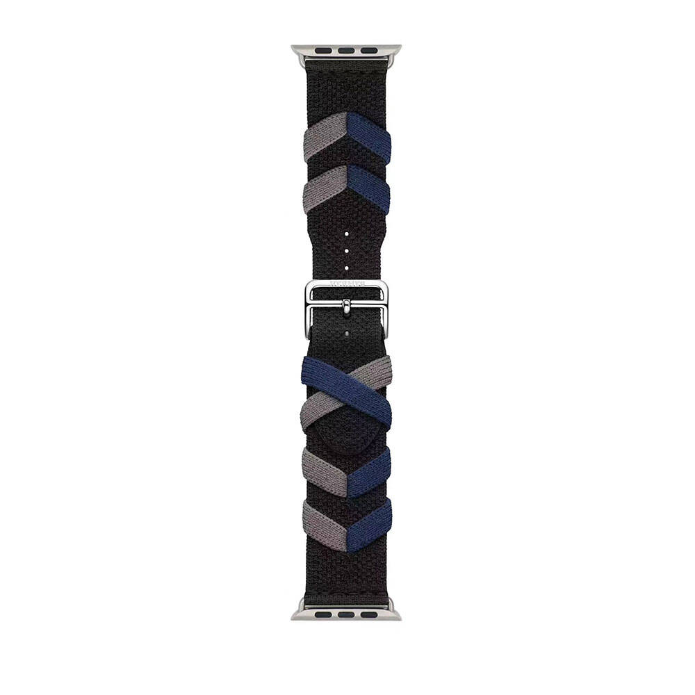 Apple Watch 44mm Uyumlu Zore KRD-97 Sarmal Örgü Tasarımlı Kordon - 2