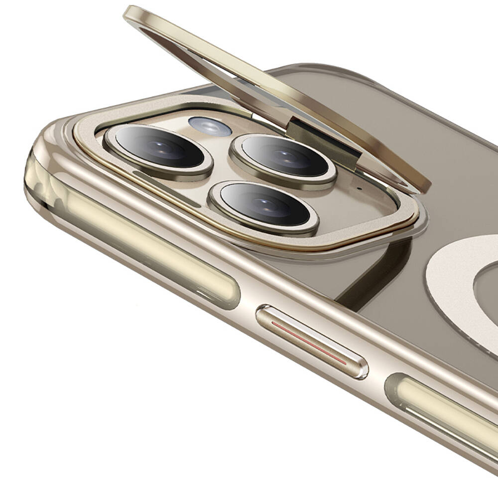 Apple iPhone 14 Pro Uyumlu Kılıf Magsafe Şarj Özellikli Wlons Standlı Efsane Kapak - 4