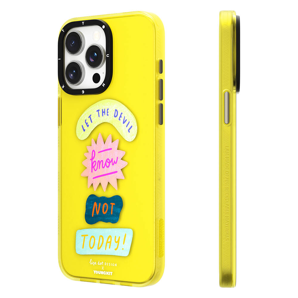 Apple iPhone 14 Pro Max Uyumlu Kılıf Yazı Desenli Youngkit Mindfulness Serisi Kapak - 2