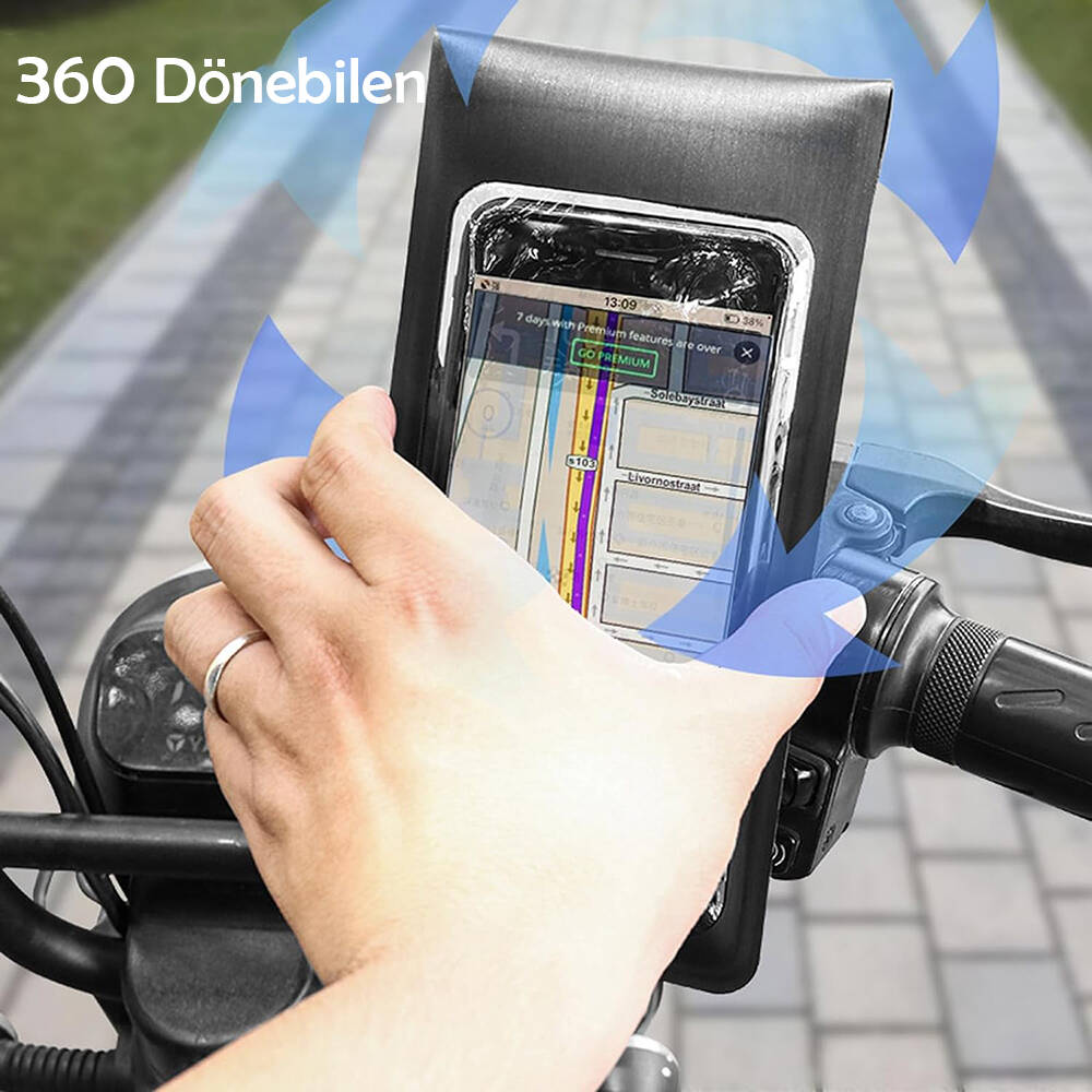 Go Des GD-HD907 Su Geçirmez Tasarımlı Bisiklet ve Motosiklet Telefon Tutucu - 4