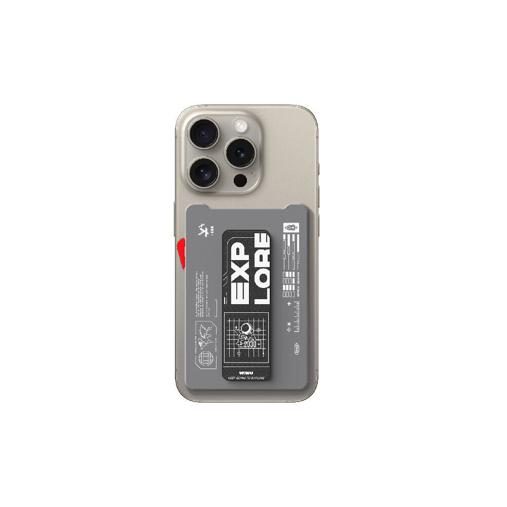 Wiwu MW-002 Pop-Up Buton Tasarımlı 6 Hazneli Magnetik Standlı Kartlık - 5