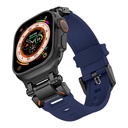 Apple Watch Ultra 49mm Uyumlu Zore KRD-101 Titanyum Metal Başlıklı Silikon Kordon - 3