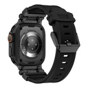 Apple Watch Ultra 49mm Uyumlu Zore KRD-101 Titanyum Metal Başlıklı Silikon Kordon - 4
