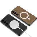 Samsung Galaxy S24 Plus Uyumlu Kılıf Magsafe Şarj Özellikli Deri Tasarımlı Zore Kıpta Nubuk Kapak - 6
