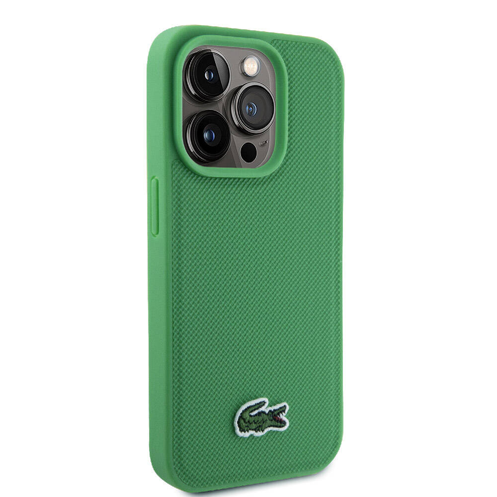 Apple iPhone 15 Pro Max Uyumlu Kılıf Lacoste Orjinal Lisanslı PU Pike Desenli Arka Yüzey İkonik Timsah Dokuma Logolu Kapak - 10