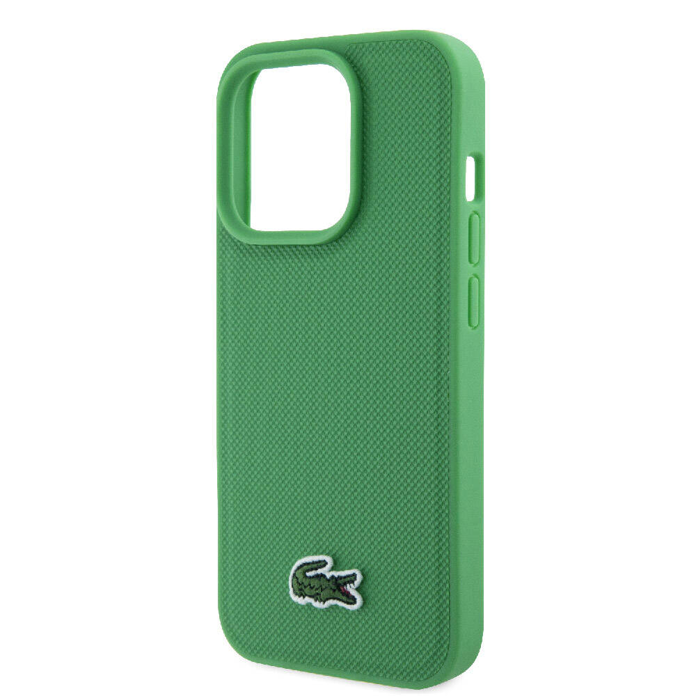 Apple iPhone 15 Pro Max Uyumlu Kılıf Lacoste Orjinal Lisanslı PU Pike Desenli Arka Yüzey İkonik Timsah Dokuma Logolu Kapak - 12