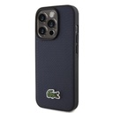 Apple iPhone 15 Pro Max Uyumlu Kılıf Lacoste Orjinal Lisanslı PU Pike Desenli Arka Yüzey İkonik Timsah Dokuma Logolu Kapak
