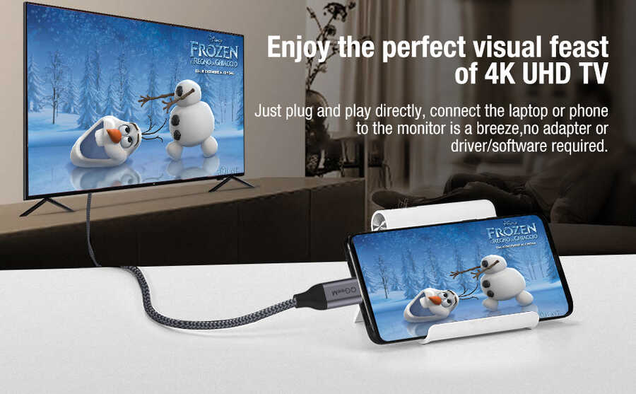 Qgeem QG-UA09 Type-C To HDMI Kablo - 12