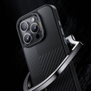 Apple iPhone 15 Pro Uyumlu Kılıf Magsafe Şarj Özellikli Karbon Fiber Benks Montage Hybrid Armor Pro 600D Kevlar Kapak - 6