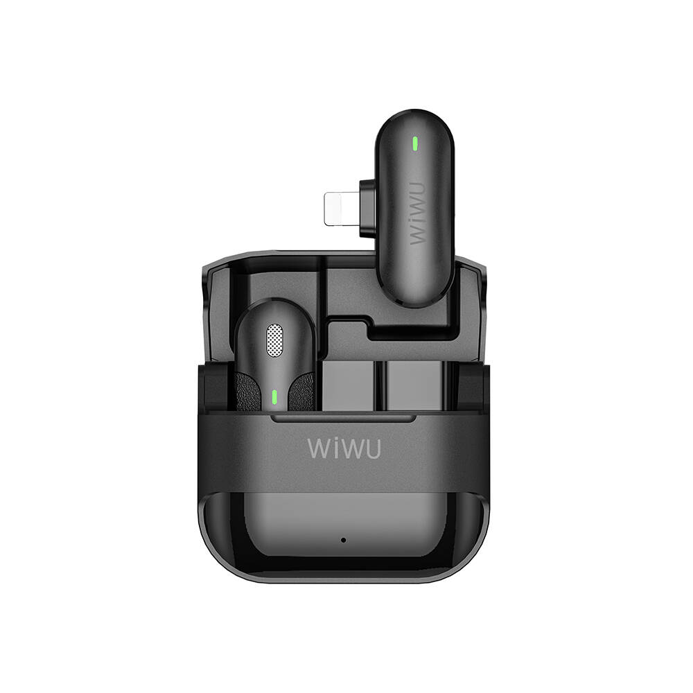 Wiwu Wi-WM001 Lightning Şarj Portlu Kablosuz Yaka Mikrofonu - 4