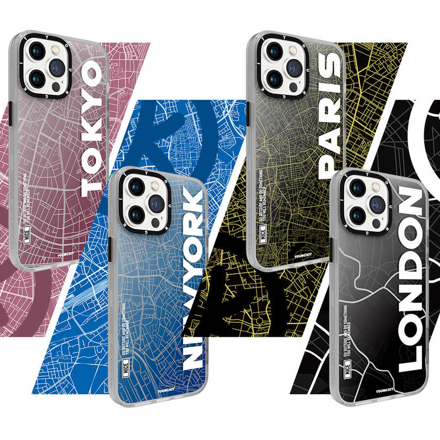 Apple iPhone 13 Pro Max Uyumlu Kılıf YoungKit World Trip Serisi Kapak - 1