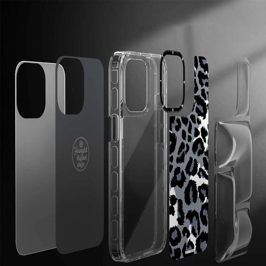 Apple iPhone 13 Uyumlu Kılıf YoungKit Leopard Article Serisi Kapak - 13