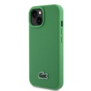 Apple iPhone 15 Uyumlu Kılıf Lacoste Orjinal Lisanslı PU Pike Desenli Arka Yüzey İkonik Timsah Dokuma Logolu Kapak - 1