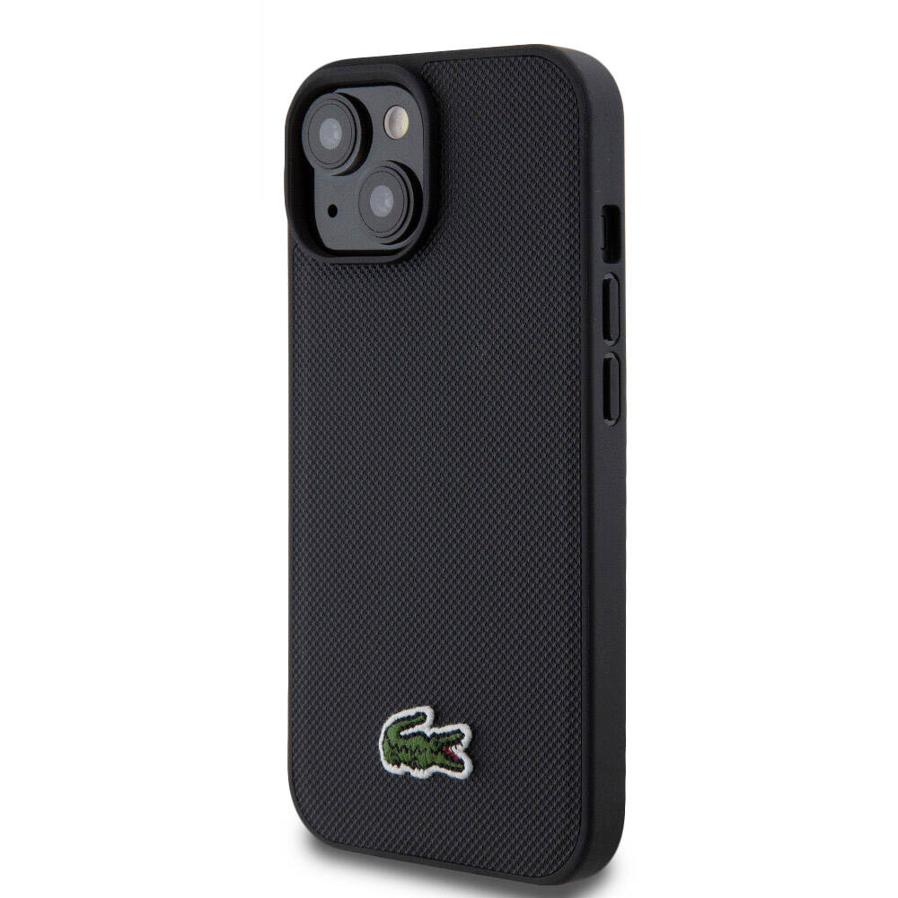 Apple iPhone 15 Uyumlu Kılıf Lacoste Orjinal Lisanslı PU Pike Desenli Arka Yüzey İkonik Timsah Dokuma Logolu Kapak - 8