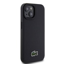 Apple iPhone 15 Uyumlu Kılıf Lacoste Orjinal Lisanslı PU Pike Desenli Arka Yüzey İkonik Timsah Dokuma Logolu Kapak - 10