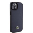Apple iPhone 15 Uyumlu Kılıf Lacoste Orjinal Lisanslı PU Pike Desenli Arka Yüzey İkonik Timsah Dokuma Logolu Kapak - 17